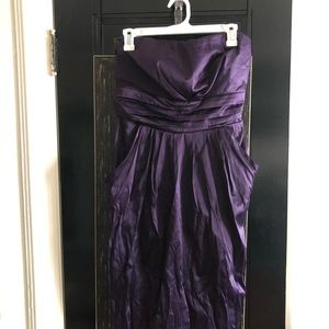 Strapless Purple Dress